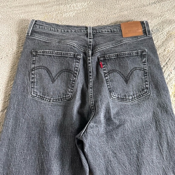 Levi’s jeans premium ribcage straight ankle high rise black button fly 31 - Picture 14 of 15